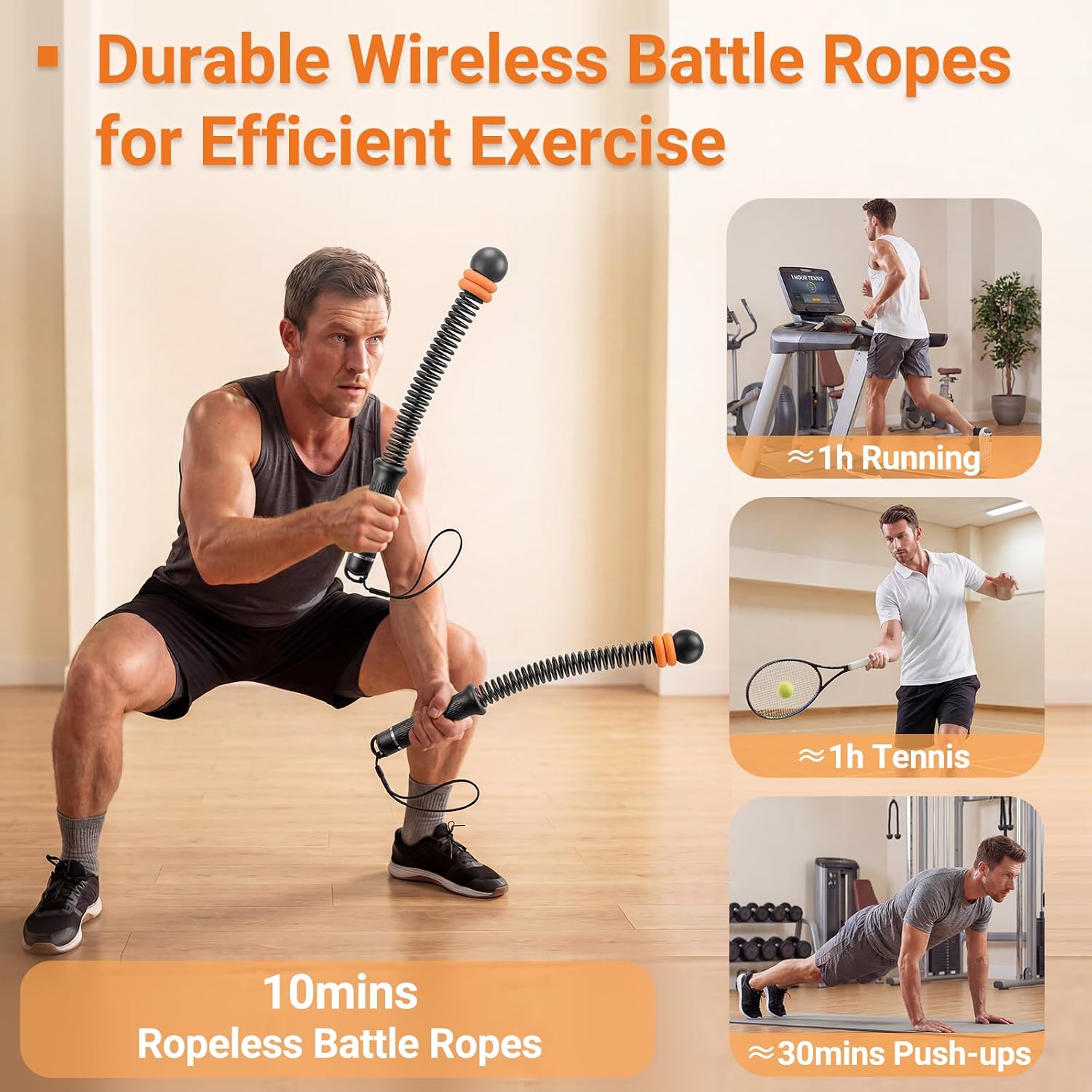 Adjustable Ropeless Battle Rop - огляд і ціна Home Gym Portable