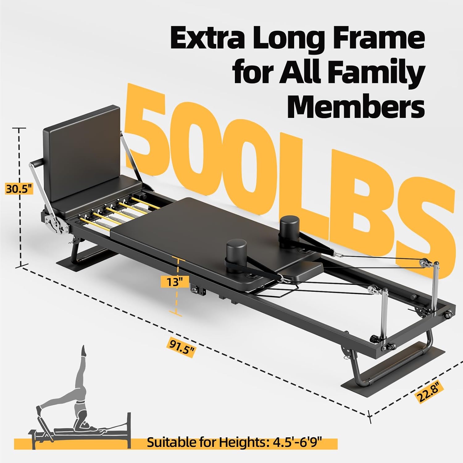 Foldable Pilates Reformer Mach - огляд і ціна Home Gym Equipment Set